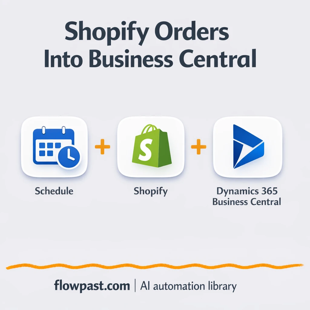 Shopify to Business Central, orders logged accurately - n8n workflow automation template