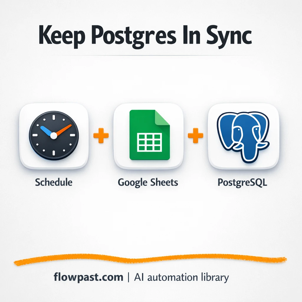 Google Sheets to Postgres, data stays consistent - n8n workflow automation template