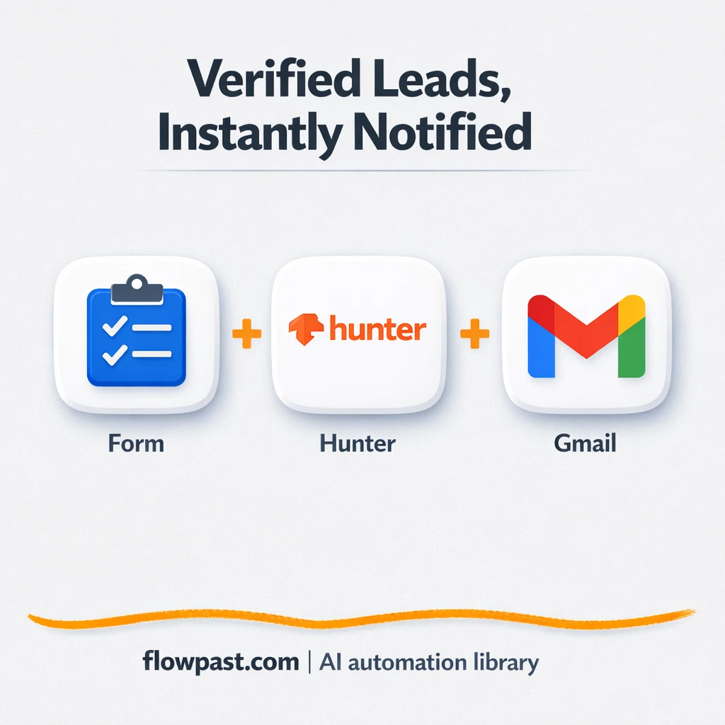 Hunter to Google Sheets, only verified leads logged - n8n workflow automation template