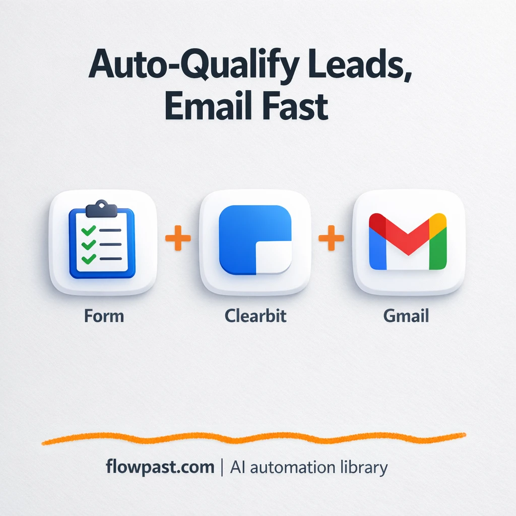 Clearbit + Gmail: qualify leads and follow up fast - n8n workflow automation template