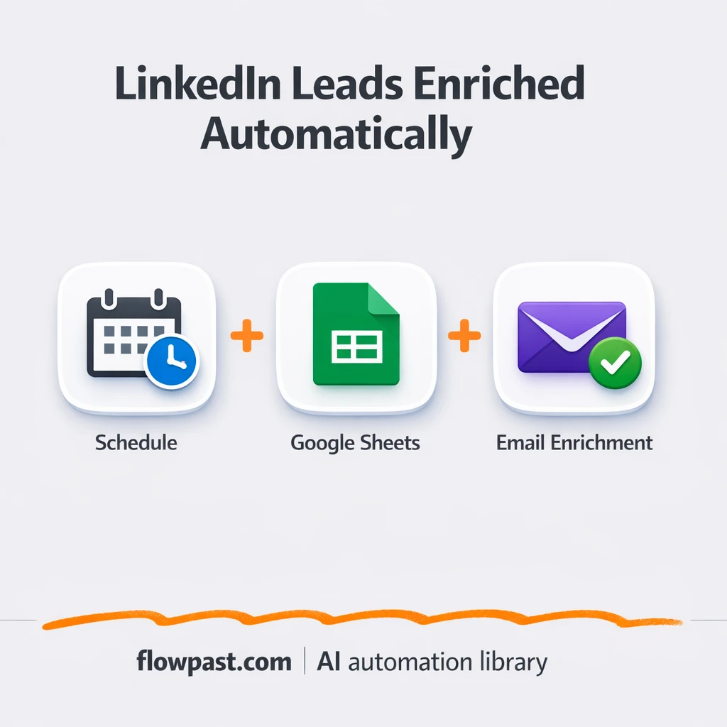 LinkedIn to Google Sheets, emails filled in for you - n8n workflow automation template