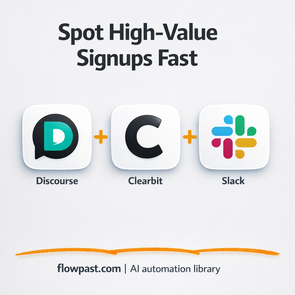 Discourse + Slack: only high value signup alerts - n8n workflow automation template