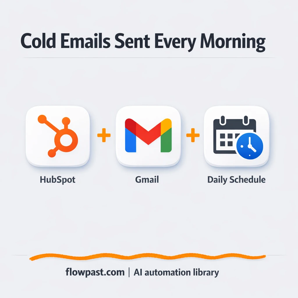 HubSpot + Gmail: first touch emails, logged for you - n8n workflow automation template