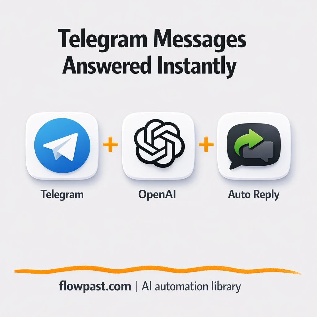 Telegram + OpenAI: instant replies for FAQs - n8n workflow automation template