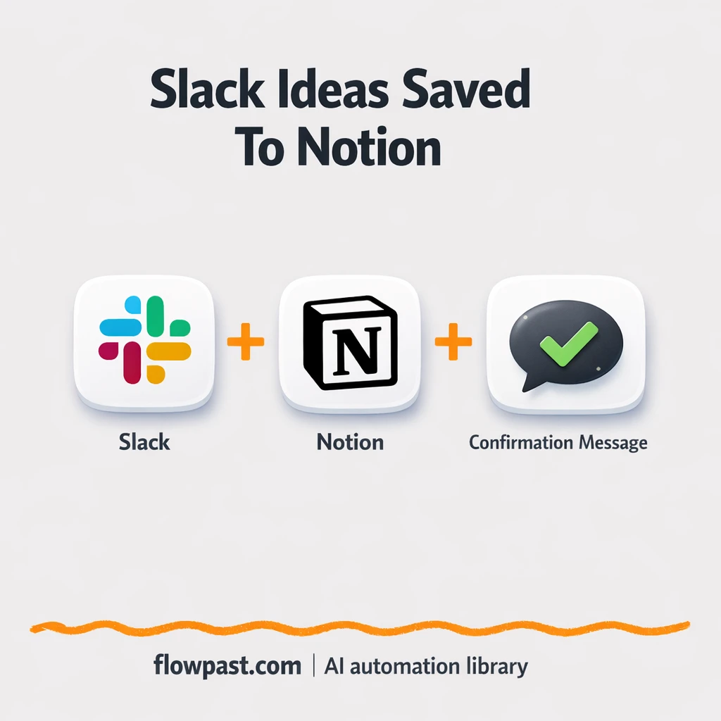 Slack meets Notion for idea capture that sticks - n8n workflow automation template