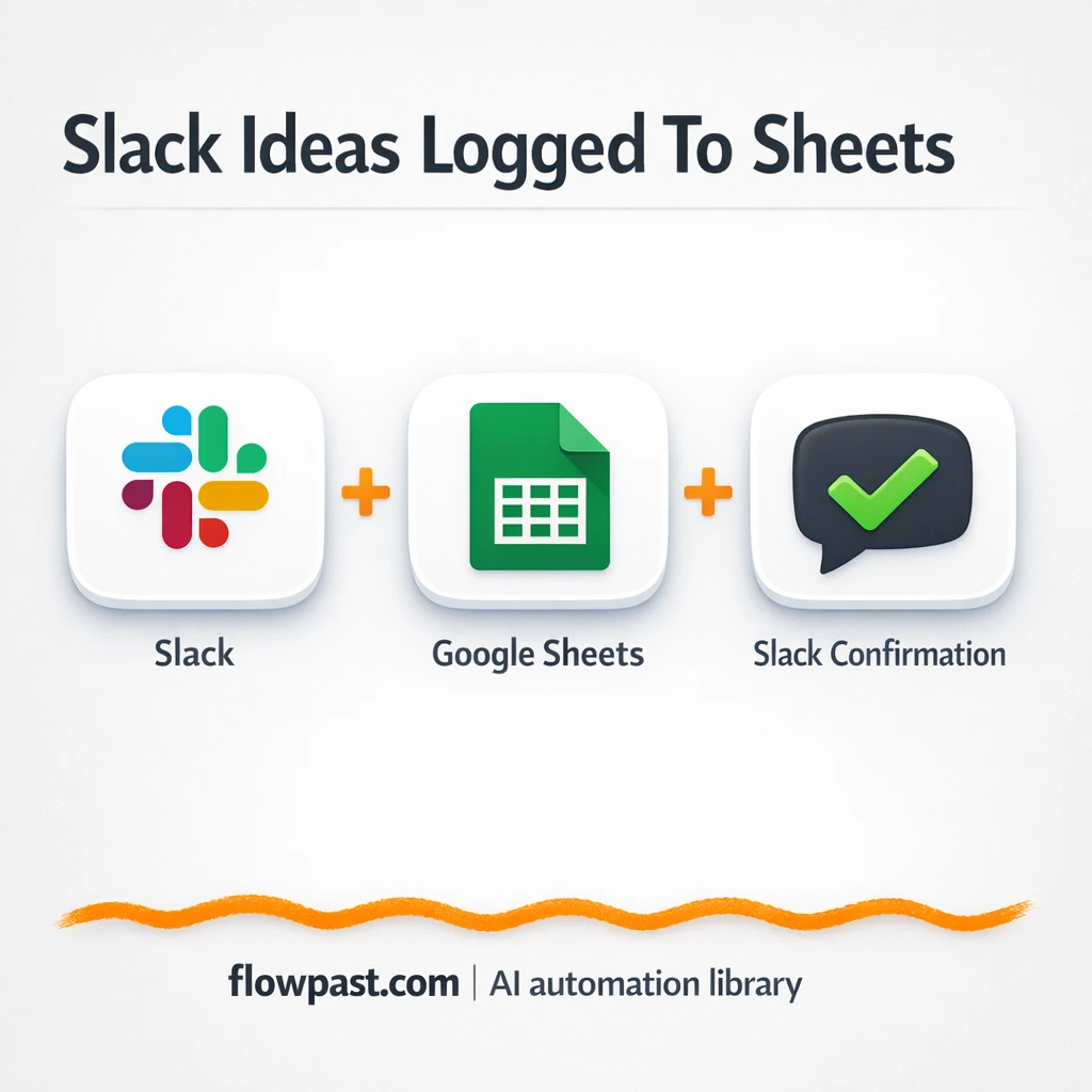 Slack to Google Sheets, every idea captured clean - n8n workflow automation template
