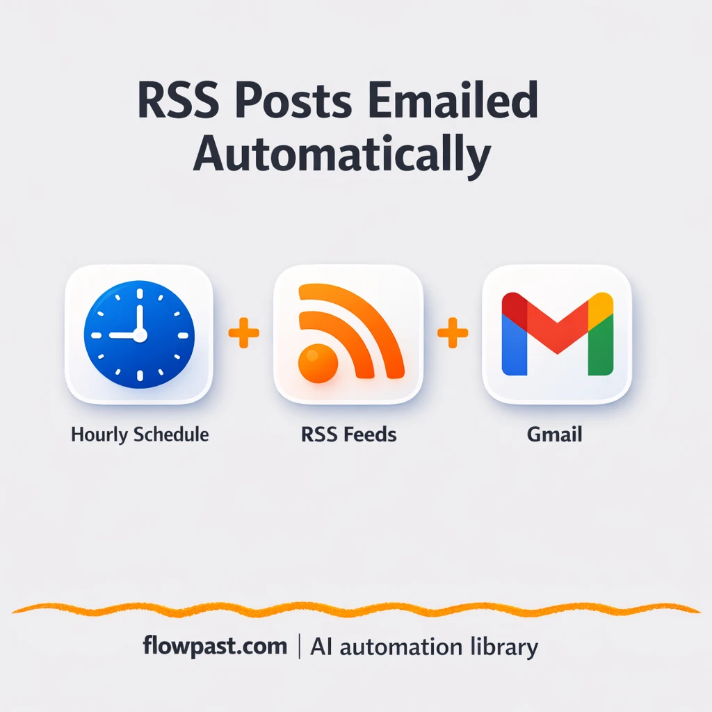 RSS to Gmail, new posts delivered to your inbox - n8n workflow automation template