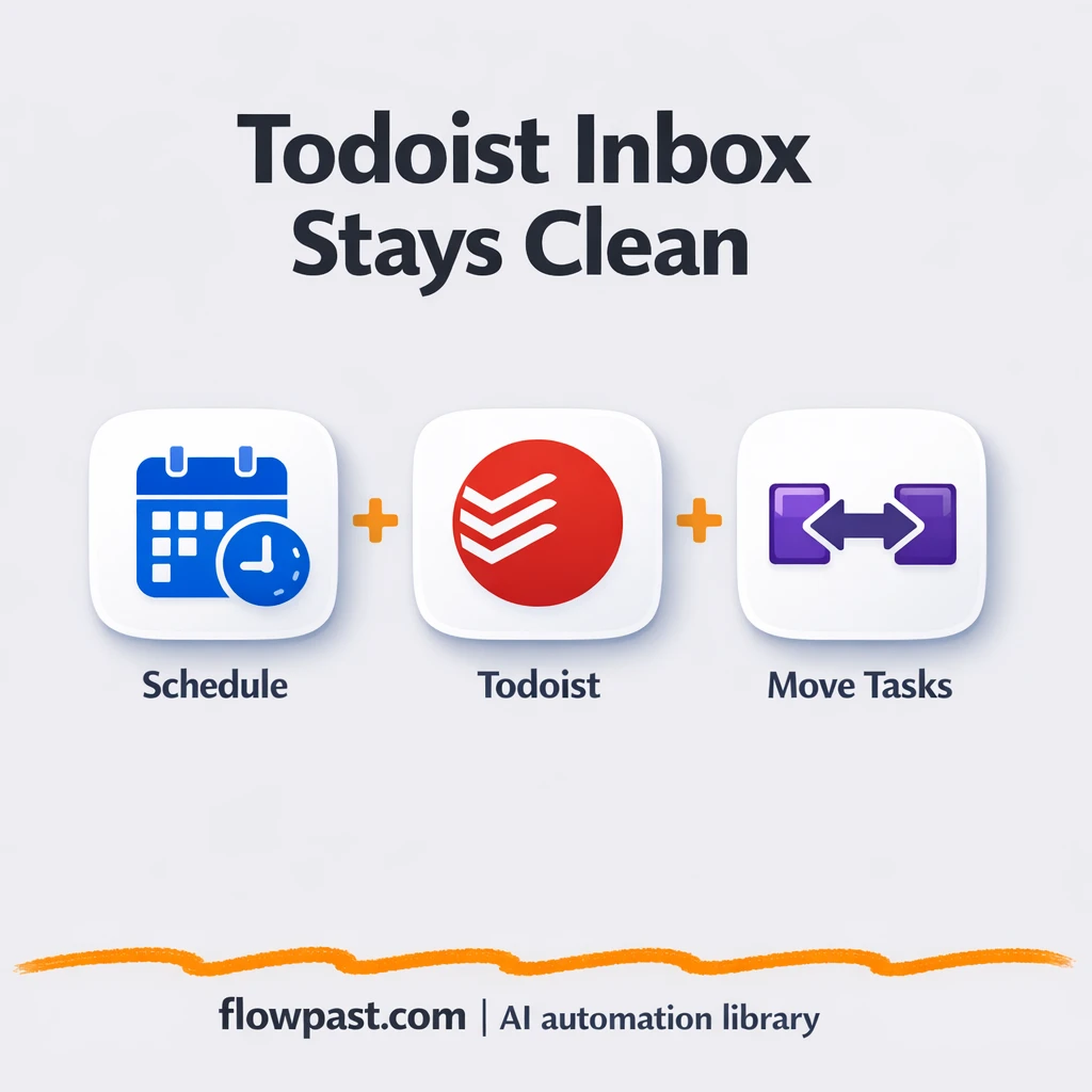 Todoist inbox on autopilot with a Snoozed project - n8n workflow automation template