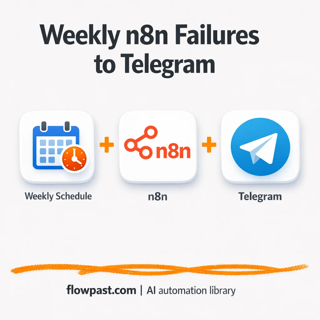 Telegram alerts for weekly failure digests - n8n workflow automation template
