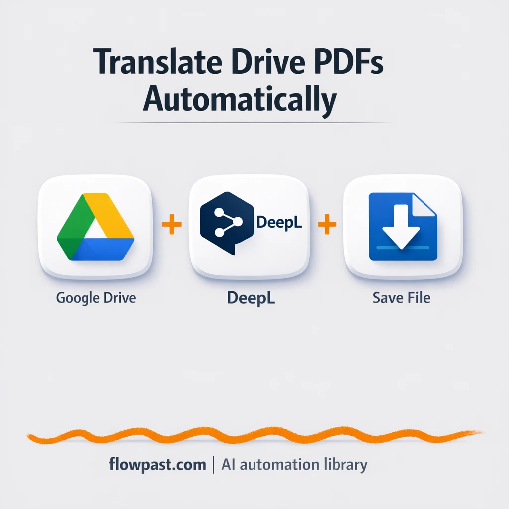 Google Drive to DeepL, translated PDFs back in place - n8n workflow automation template