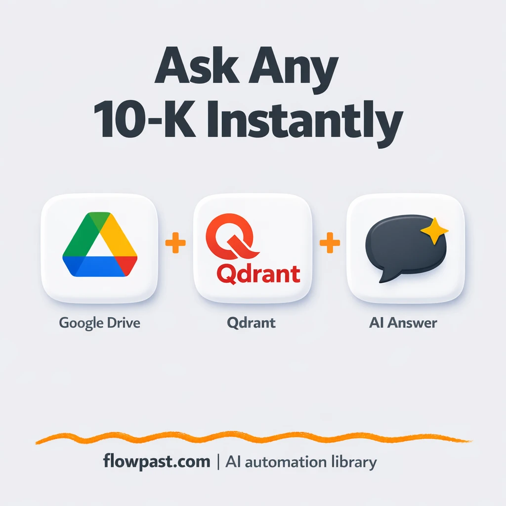 Google Drive + OpenAI: ask any 10-K, fast answers - n8n workflow automation template