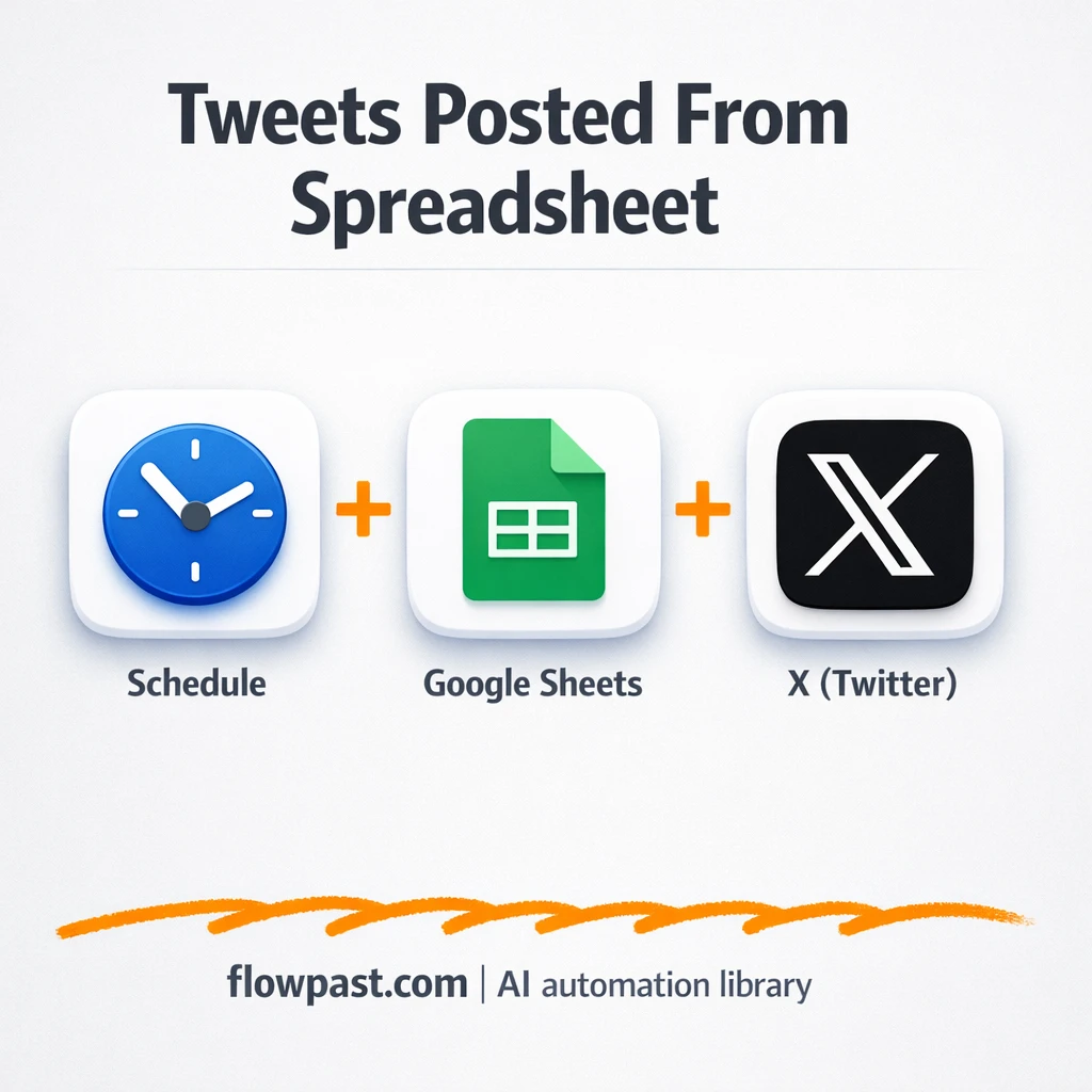Google Sheets + X: queued posts that publish themselves - n8n workflow automation template