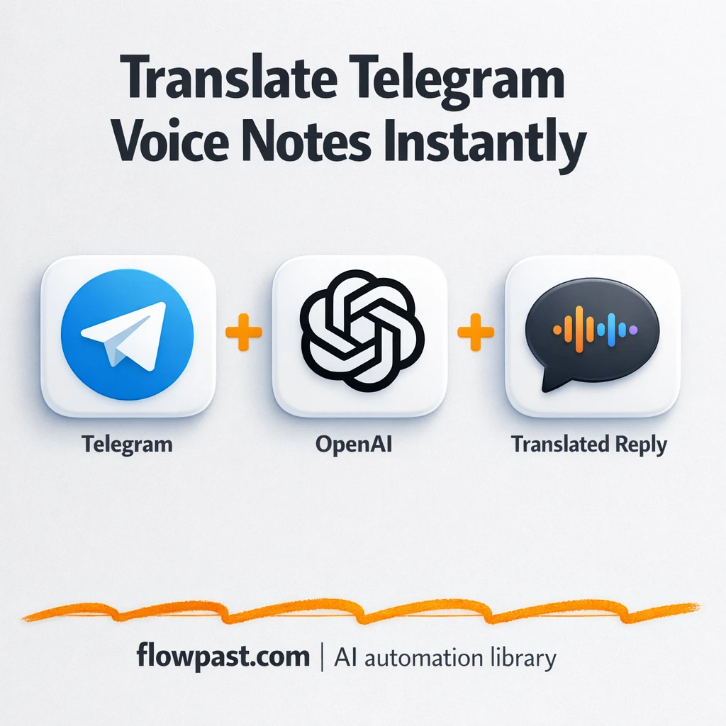 Telegram + OpenAI: voice messages translated for you - n8n workflow automation template