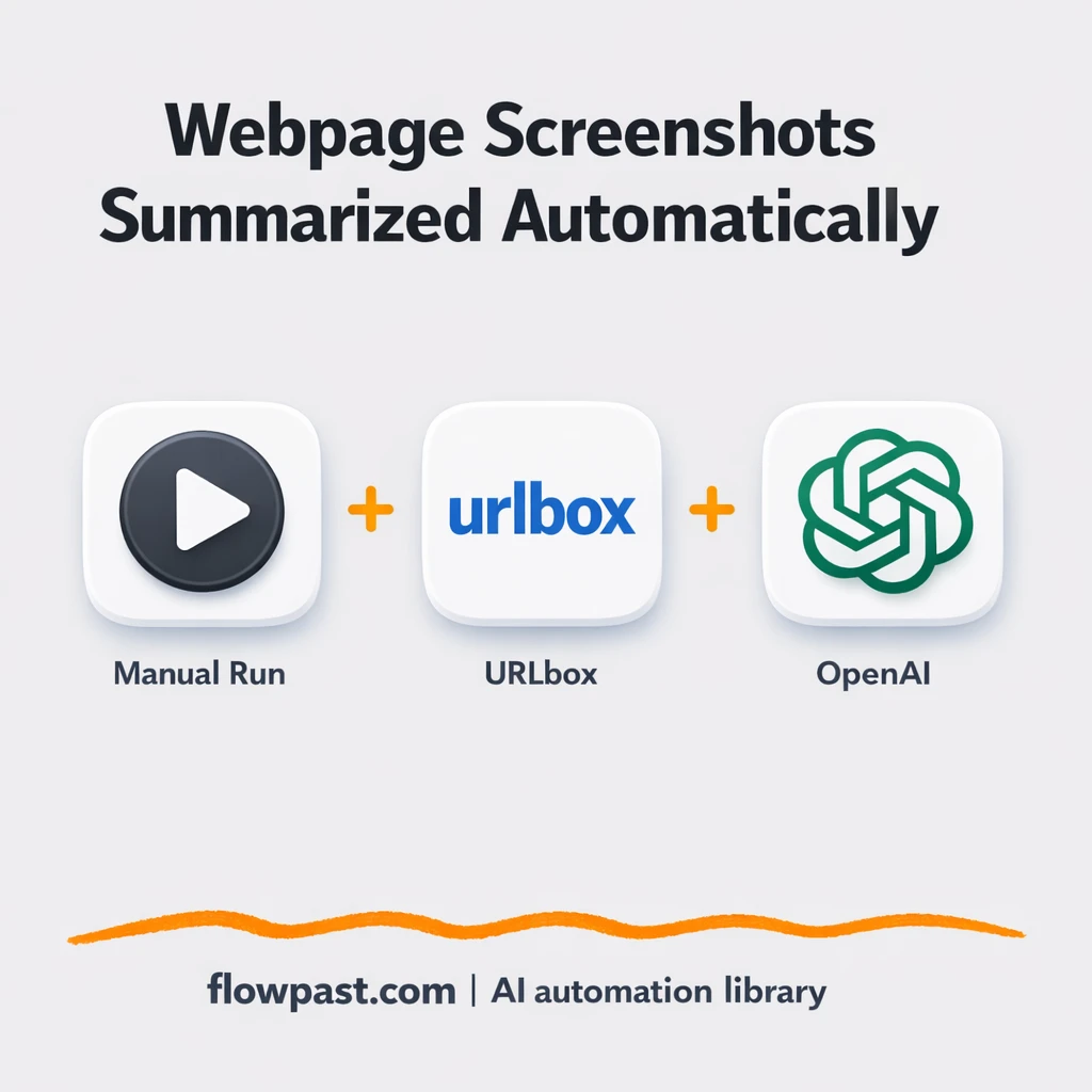 URLbox + OpenAI: website audits without the busywork - n8n workflow automation template
