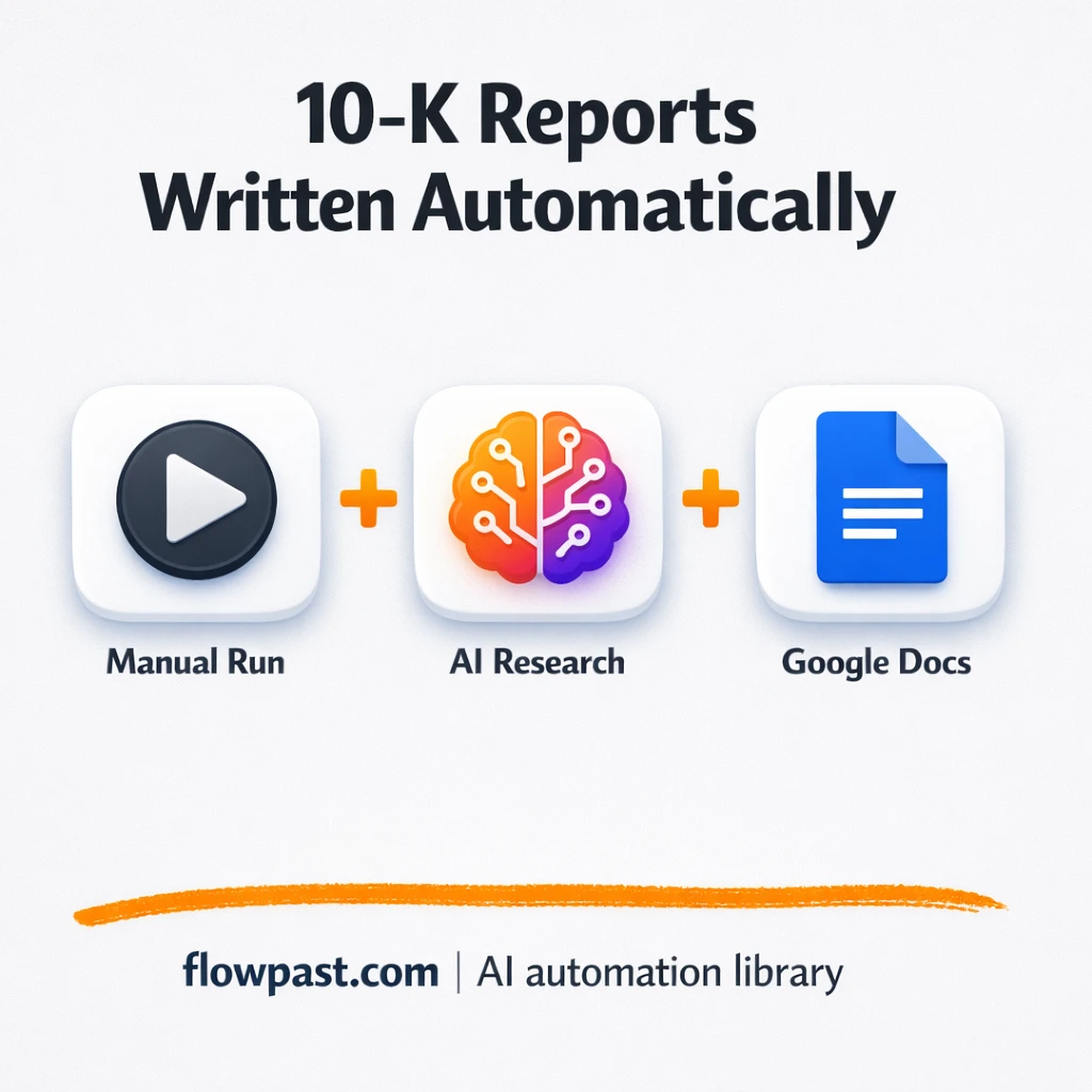 OpenAI + Google Docs: polished 10-K reports fast - n8n workflow automation template