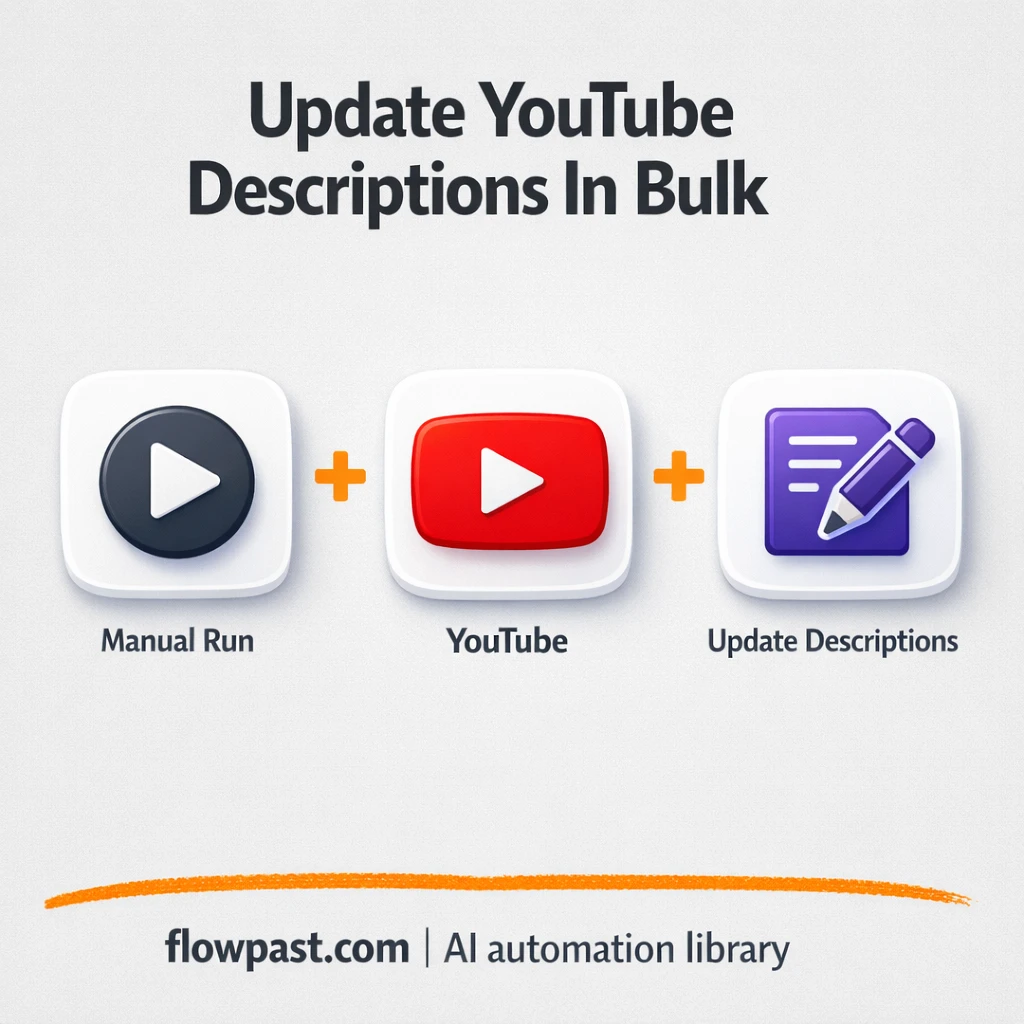 YouTube + Google Docs: update descriptions in bulk - n8n workflow automation template