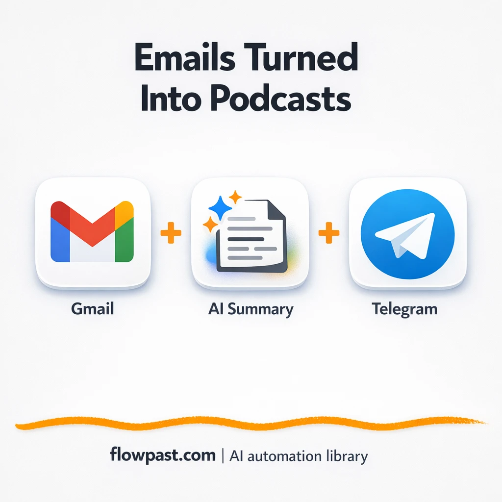 Gmail to Telegram, promo emails as audio briefs - n8n workflow automation template