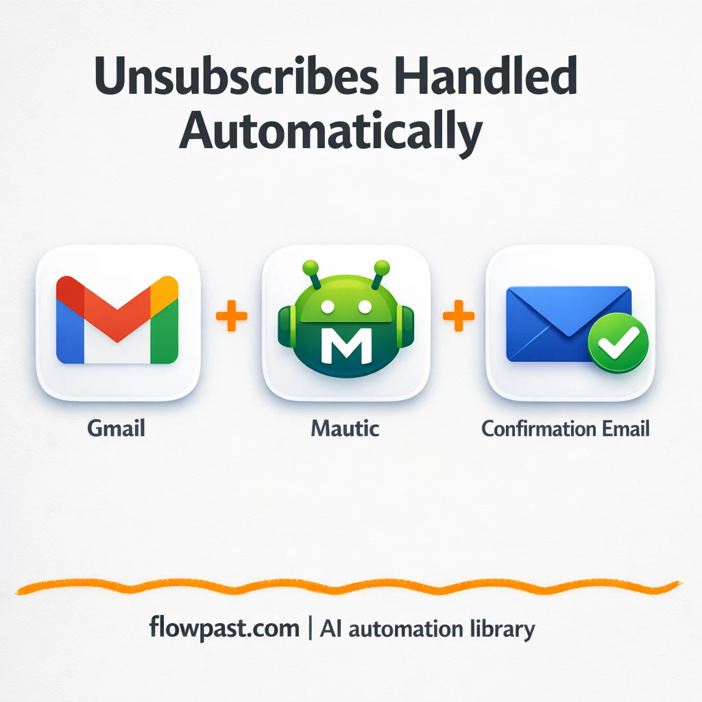 Gmail + Mautic: never miss unsubscribe requests again - n8n workflow automation template