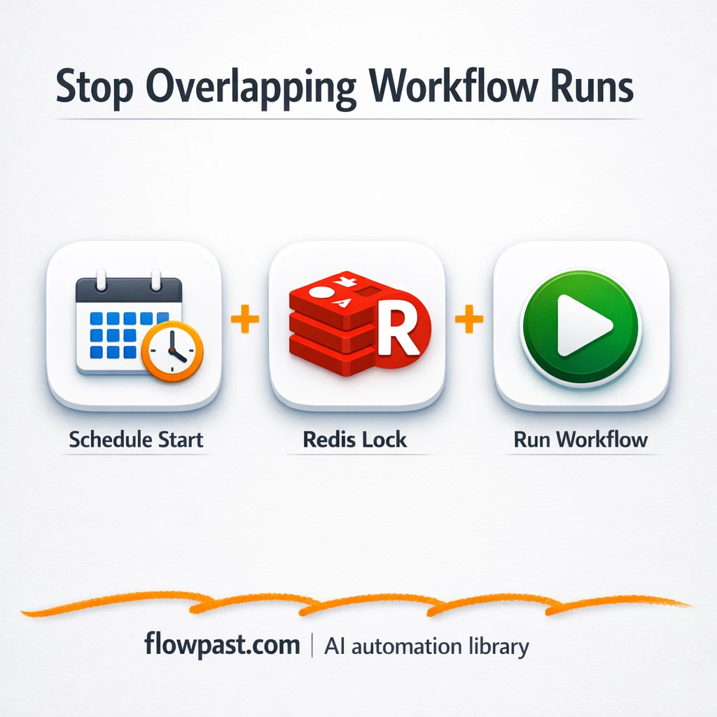 Redis + Slack alerts to prevent duplicate scheduled runs - n8n workflow automation template