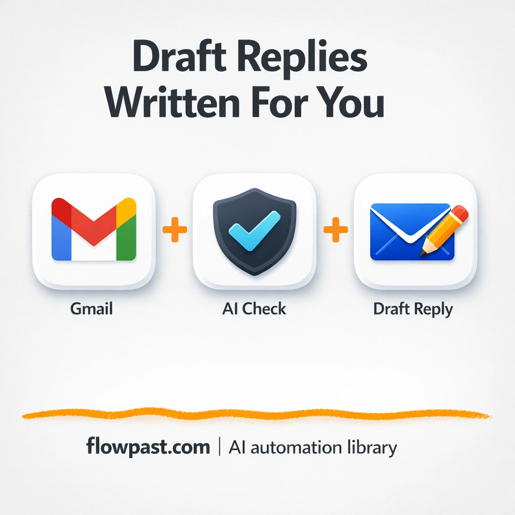Gmail + OpenAI: polished reply drafts, ready to send - n8n workflow automation template