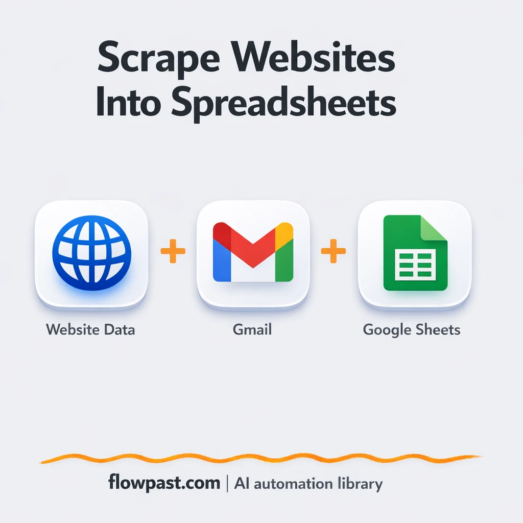 Google Sheets + Gmail: scrape data into clean CSVs - n8n workflow automation template