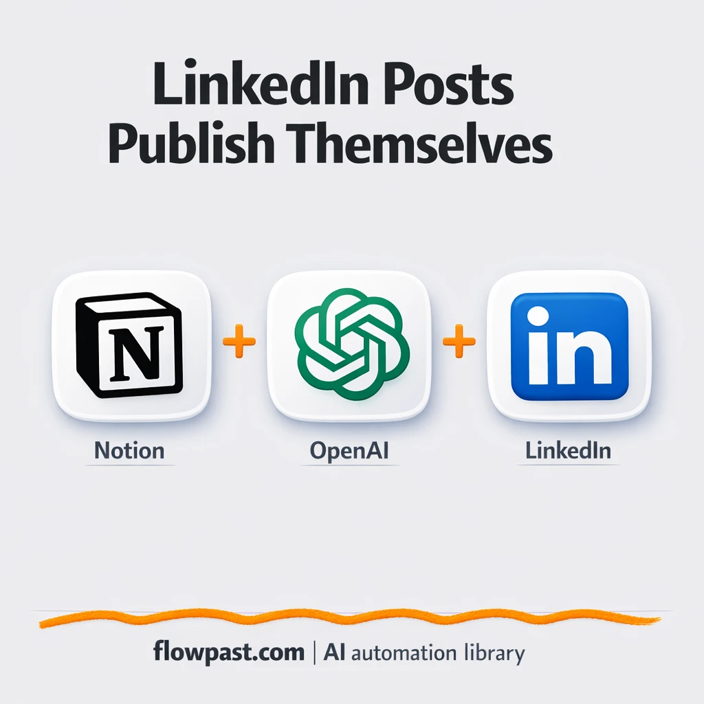Notion to LinkedIn, consistent posts without busywork - n8n workflow automation template