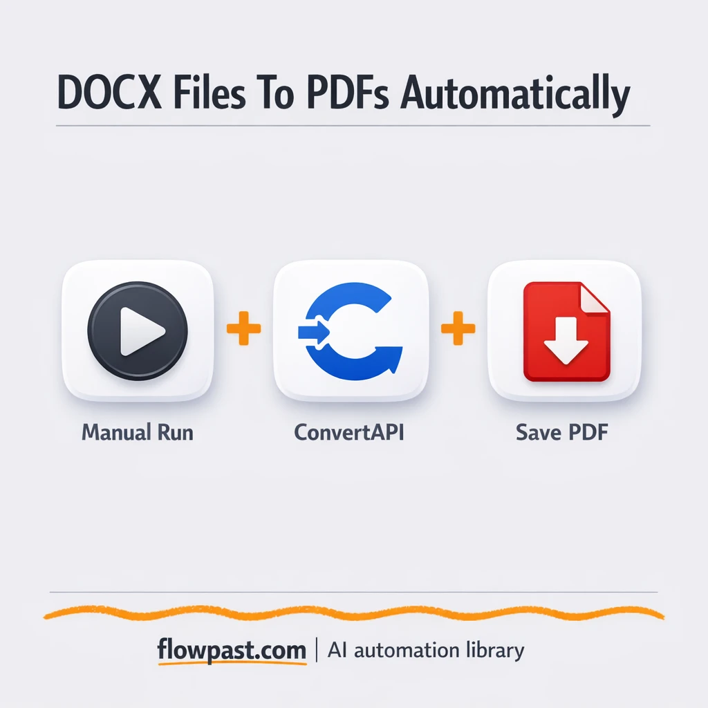 Google Drive DOCX to PDF, share-ready files fast - n8n workflow automation template