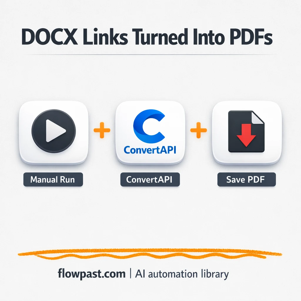 ConvertAPI to Google Drive, client-ready PDFs fast - n8n workflow automation template