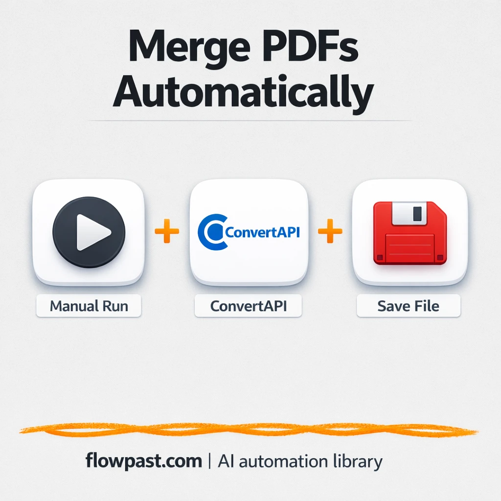 ConvertAPI + Google Drive: merged PDFs, no mixups - n8n workflow automation template