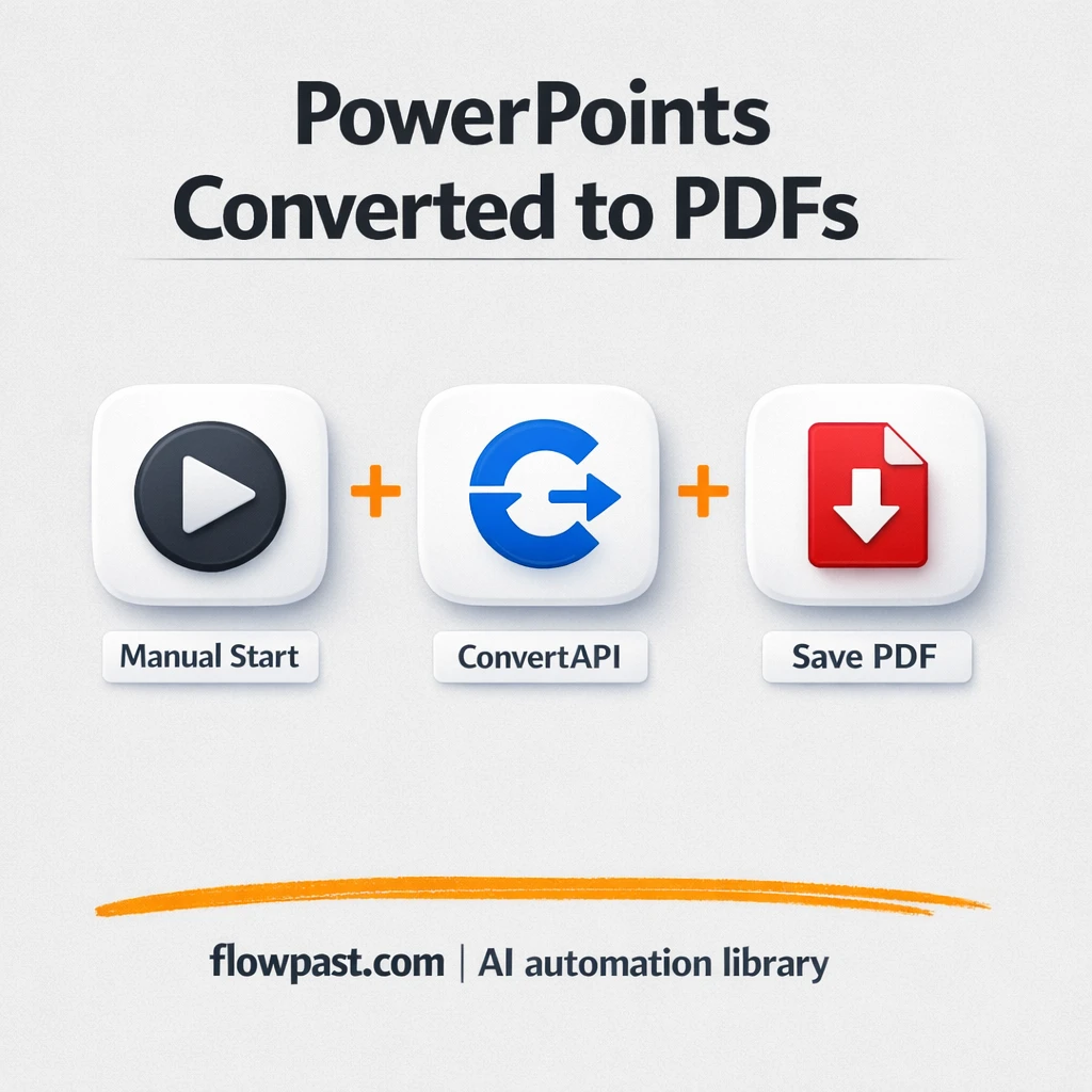 PowerPoint to ConvertAPI, client-ready PDFs fast - n8n workflow automation template