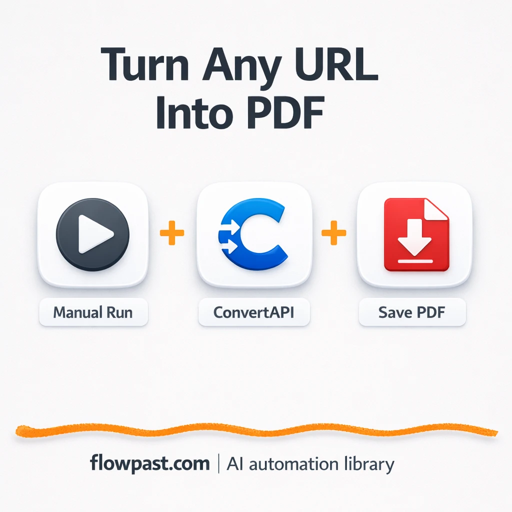 ConvertAPI + Google Drive: web pages saved as PDFs - n8n workflow automation template