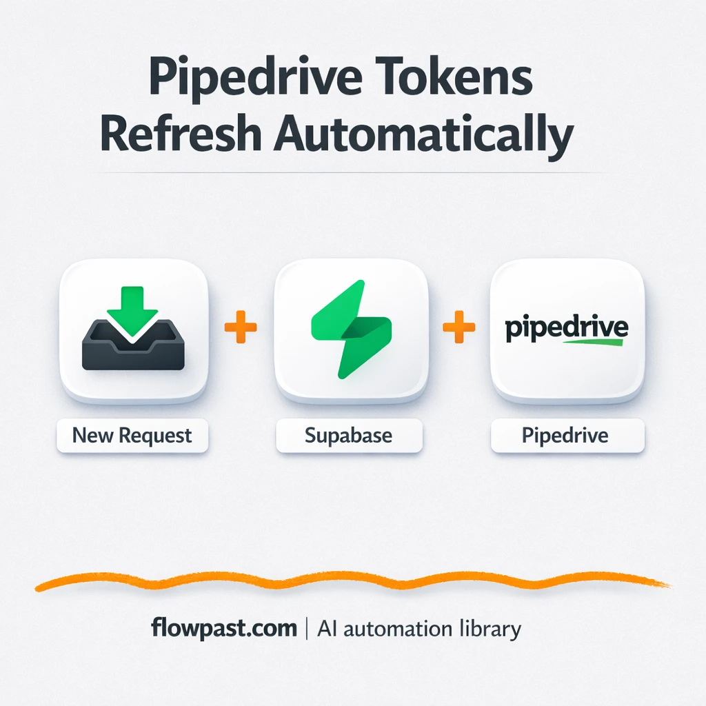 Supabase + Pipedrive: CRM updates that never fail - n8n workflow automation template