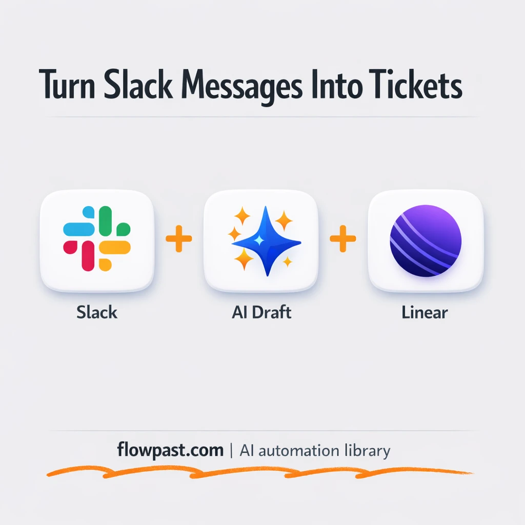 Slack + Linear: turn ✅ reactions into clean tickets - n8n workflow automation template