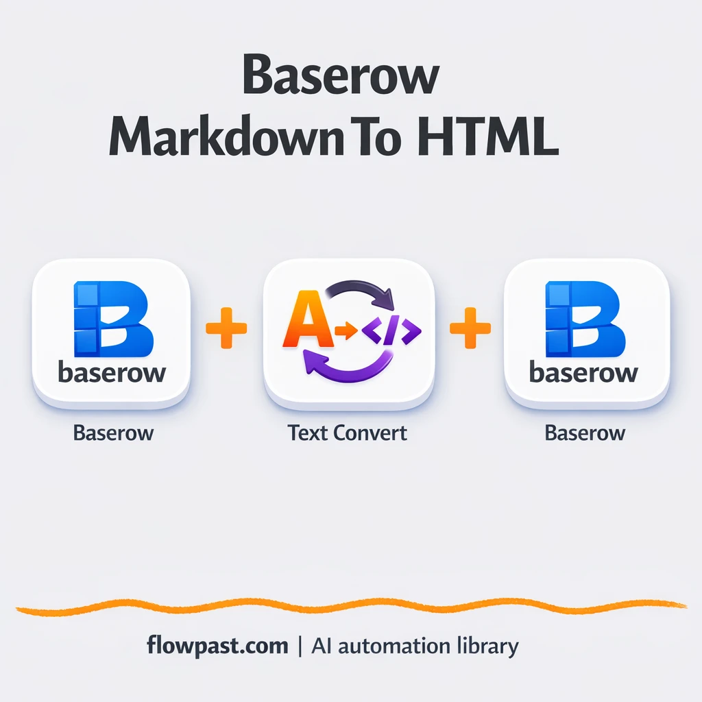 Baserow Markdown to HTML, publish ready fields - n8n workflow automation template
