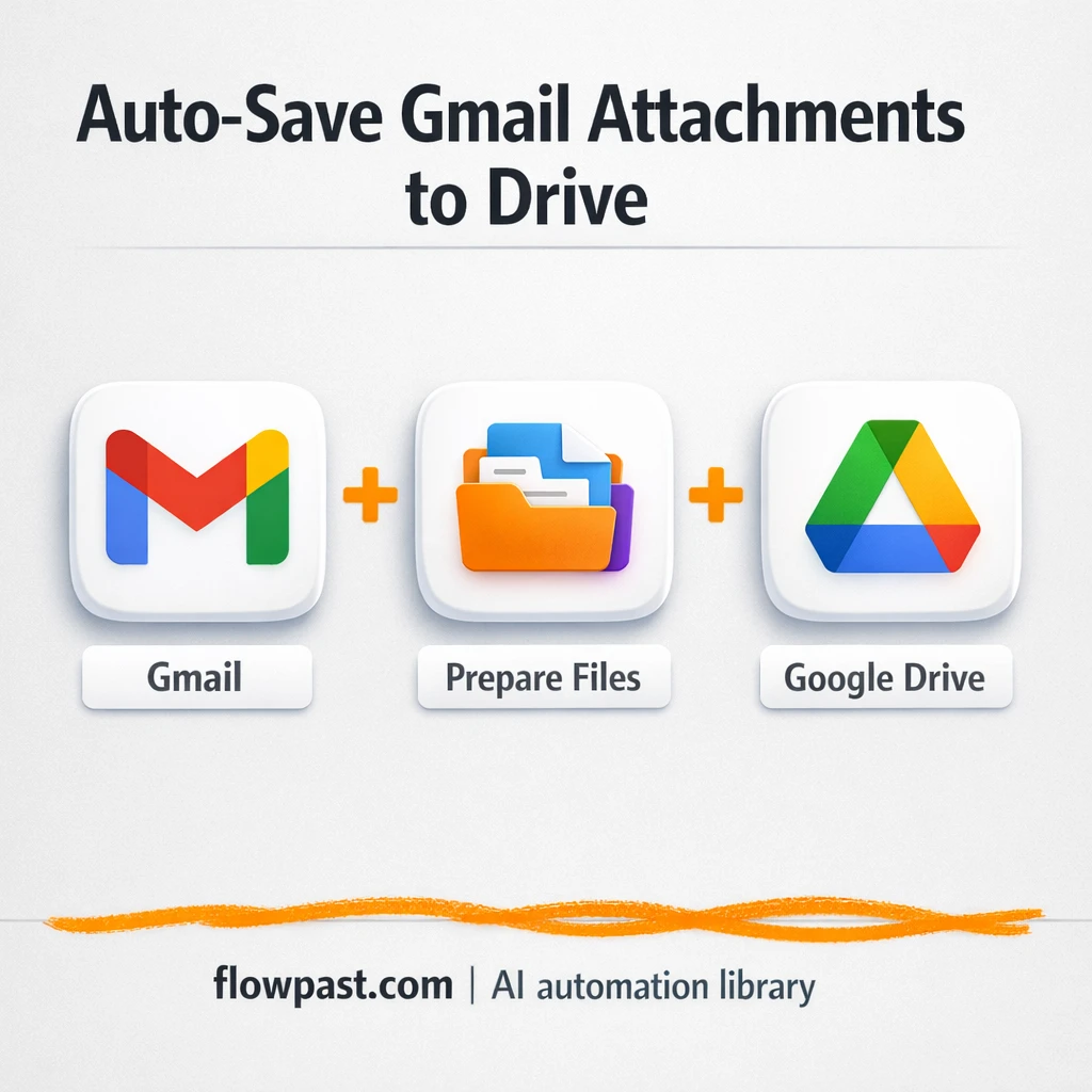 Gmail to Google Drive, attachments filed automatically - n8n workflow automation template