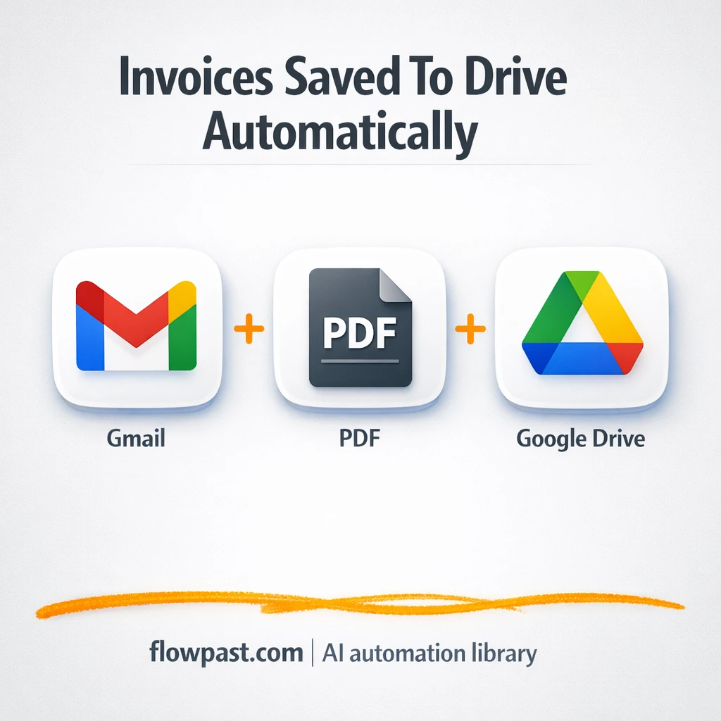Gmail to Google Drive, invoices saved as clean PDFs - n8n workflow automation template