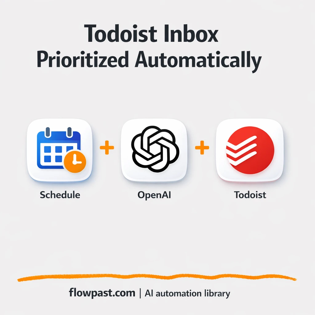 Todoist + OpenAI: priorities set for you - n8n workflow automation template