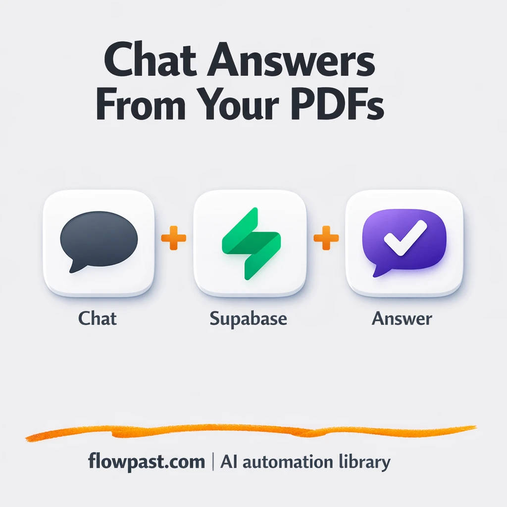Google Drive + Supabase: instant answers from PDFs - n8n workflow automation template