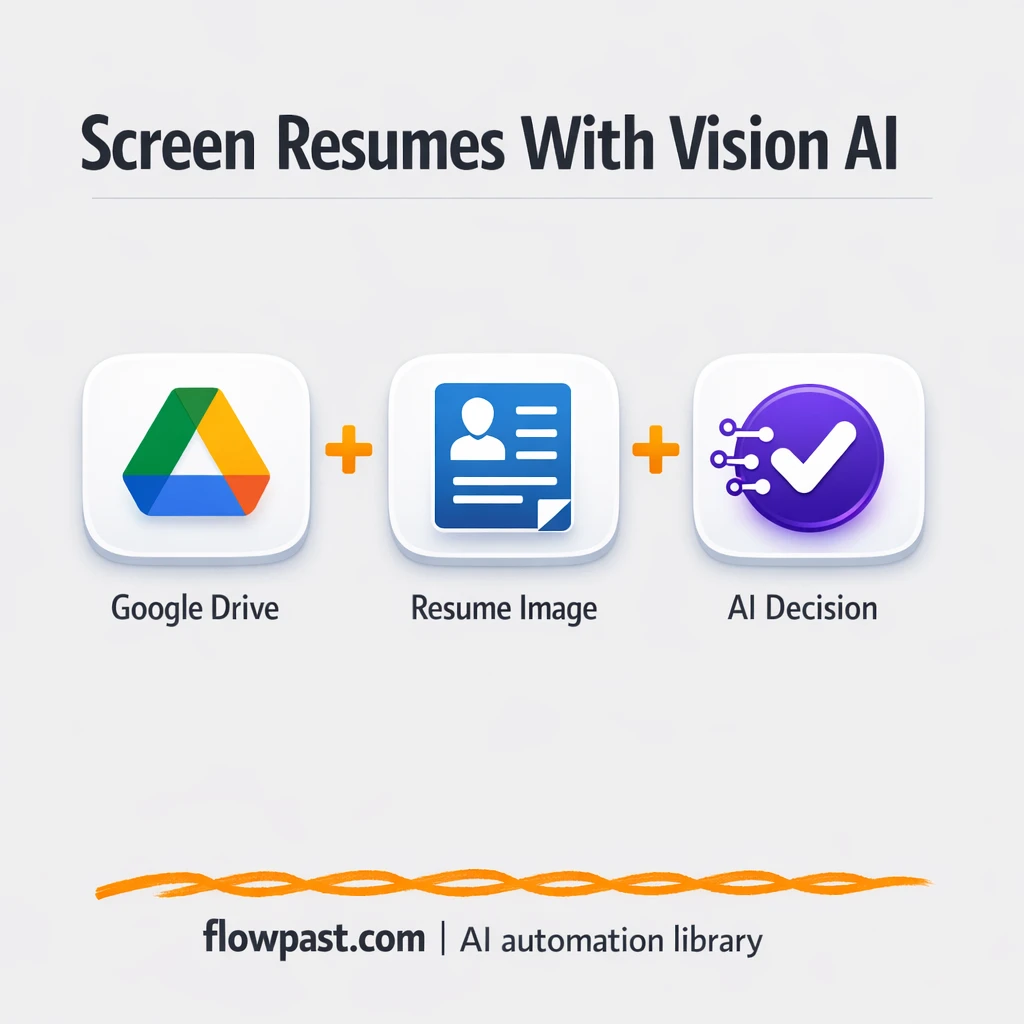 Google Drive to Gemini, safer resume screening - n8n workflow automation template