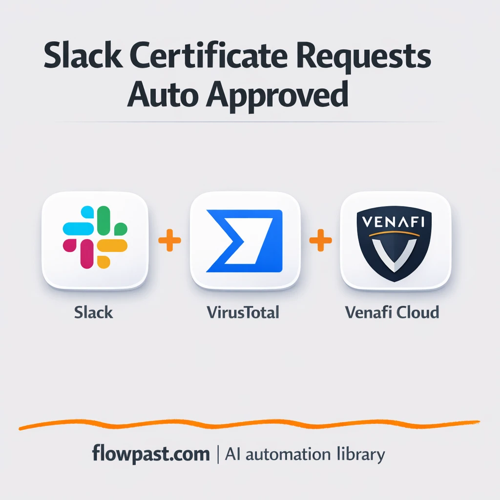 Slack + Venafi: safer cert requests with less back and forth - n8n workflow automation template