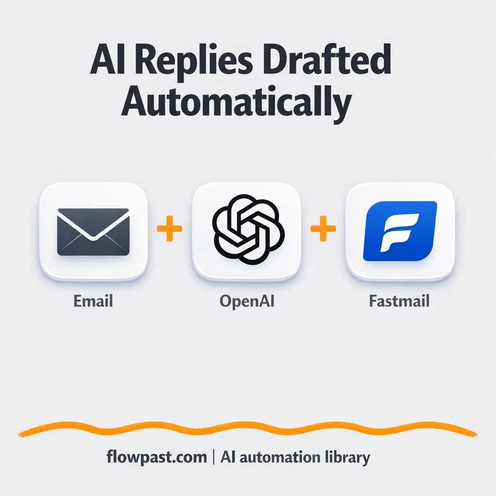 Fastmail + OpenAI: drafts ready for faster replies - n8n workflow automation template