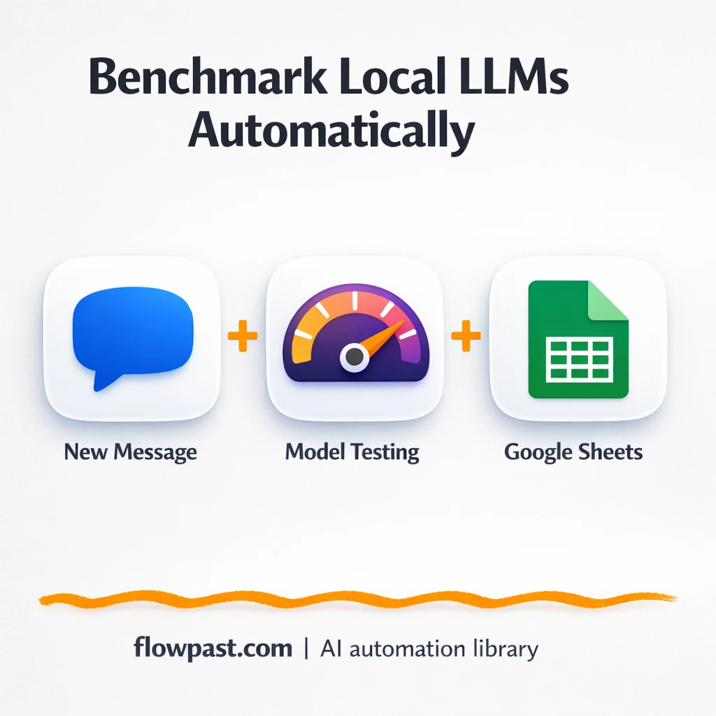 LM Studio + Google Sheets: benchmark results logged - n8n workflow automation template
