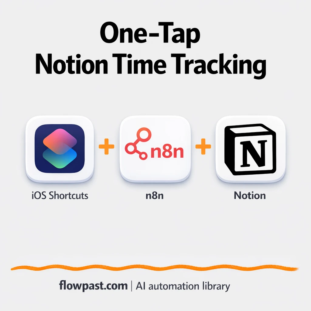 iOS Shortcuts + Notion: time tracking on autopilot - n8n workflow automation template