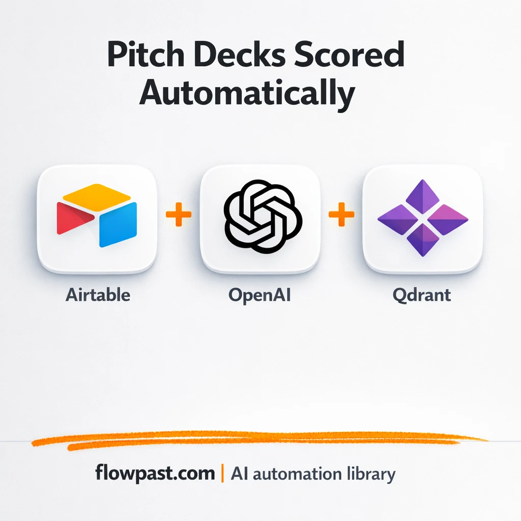 Airtable + OpenAI: pitch decks summarized and tagged - n8n workflow automation template