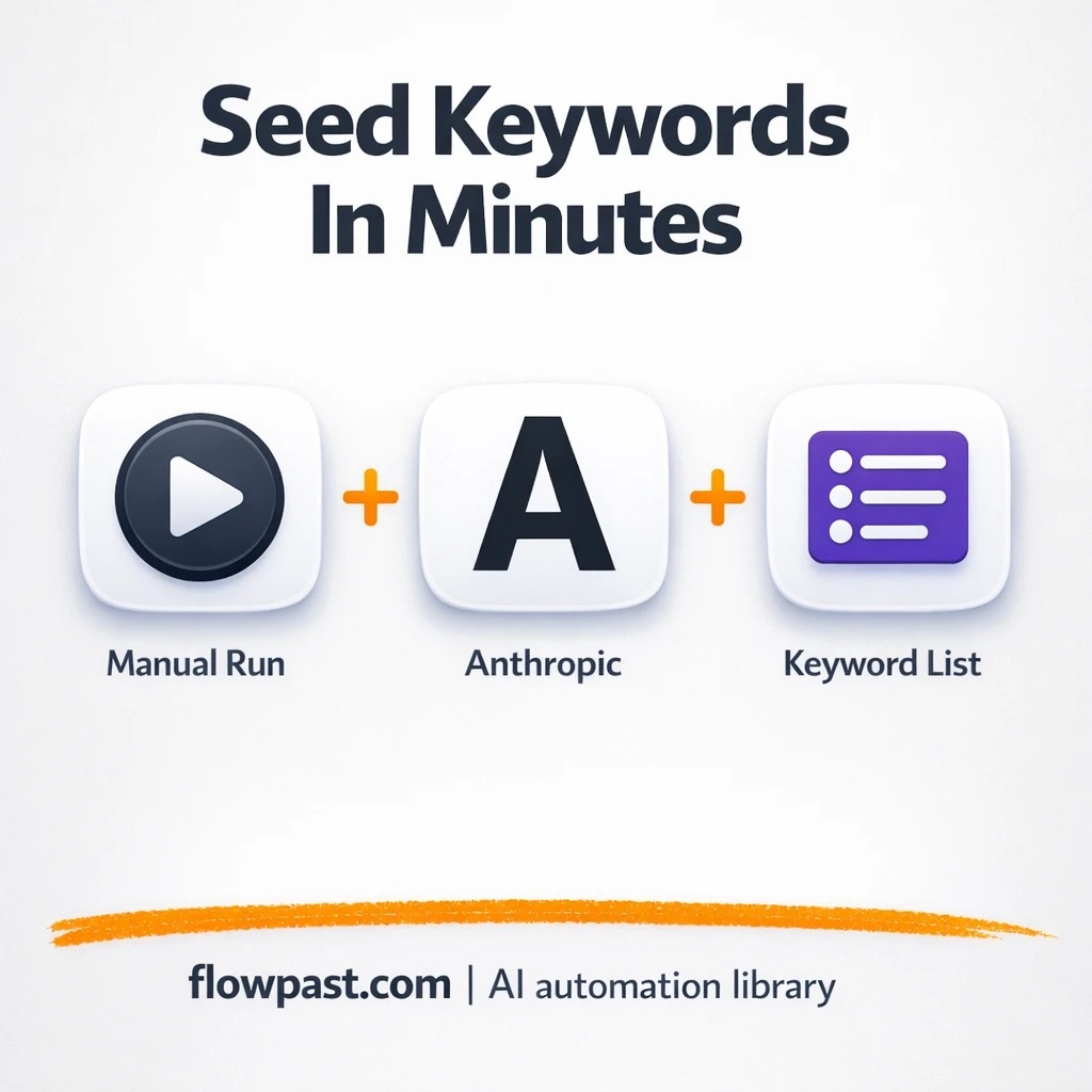 OpenAI to Google Sheets, instant seed keyword lists - n8n workflow automation template