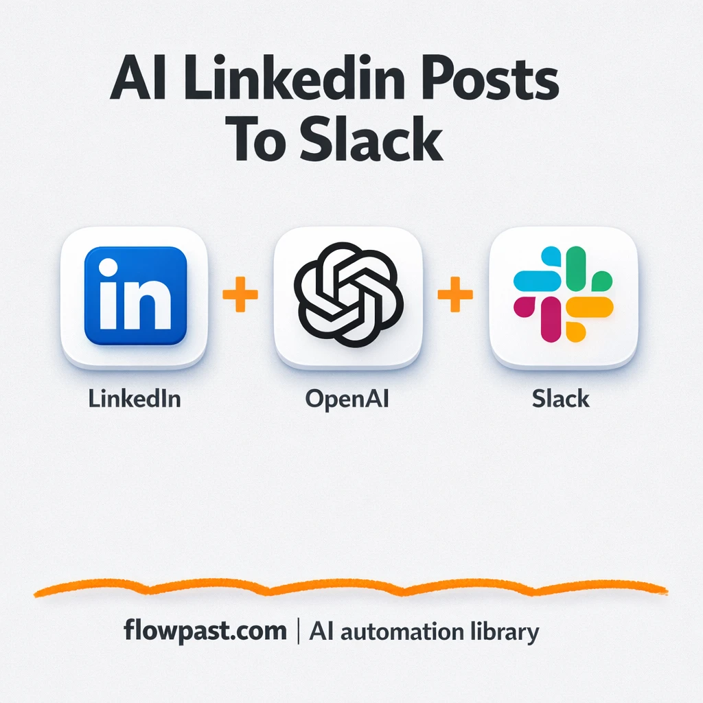LinkedIn to Slack, weekly advice drafts ready to post - n8n workflow automation template