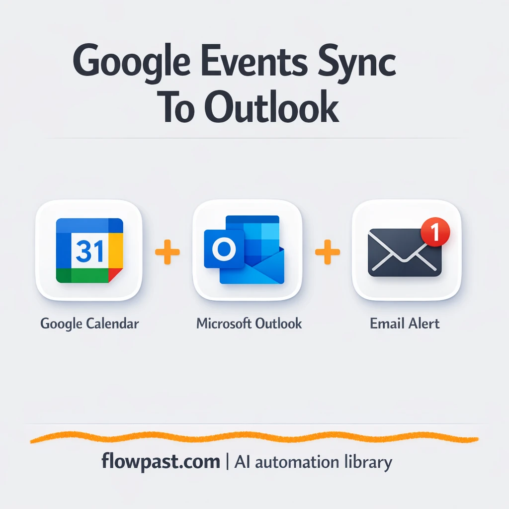 Google Calendar to Outlook, no more double booking - n8n workflow automation template