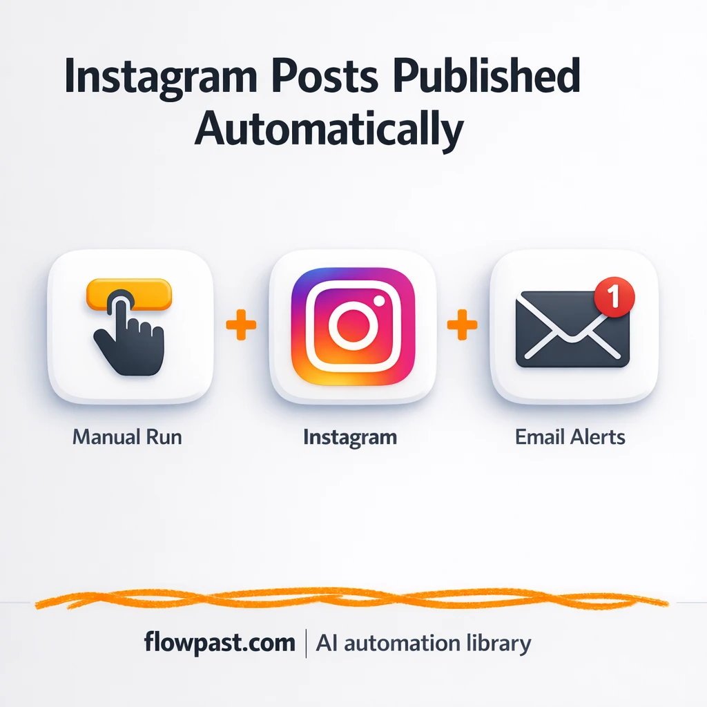 Instagram + Gmail: publish posts with status receipts - n8n workflow automation template
