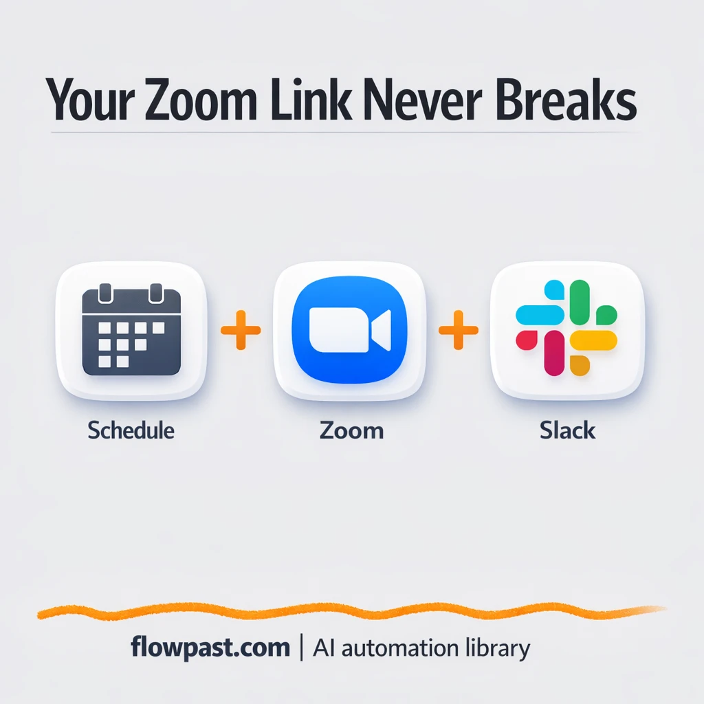 Zoom meets WordPress, one always-working meeting link - n8n workflow automation template