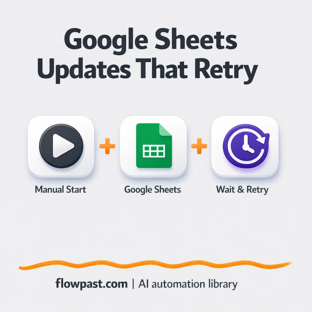 Google Sheets updates with Slack alerts, fewer failures - n8n workflow automation template